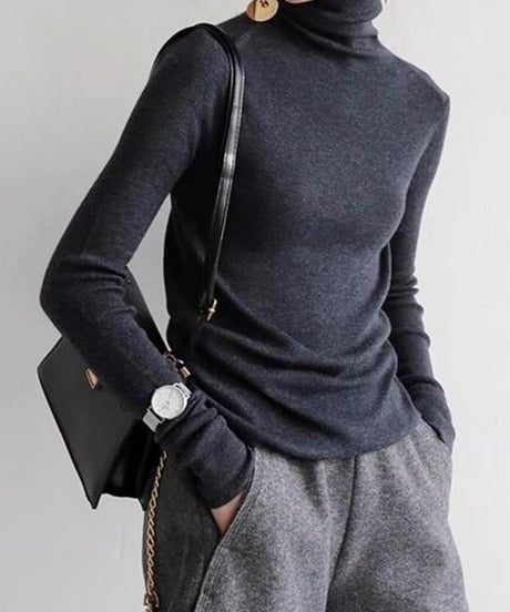 turtleneck pullover sweater /4color　FL2950