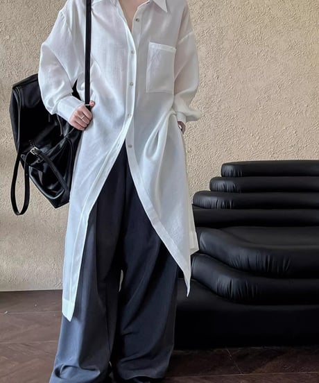 tucked wide leg pants /2color　FL2762