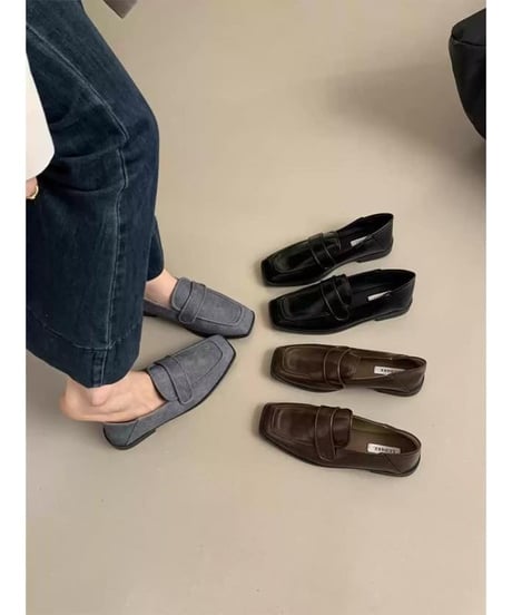 square toe loafers /3color　FL3378