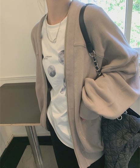 v-neck zipper jacket cardigan　FL2560