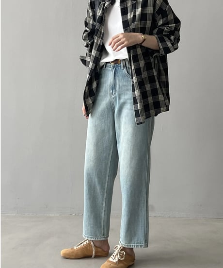 light-blue straight denim　FL2733