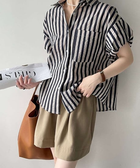 feminine border blouse　FL2139