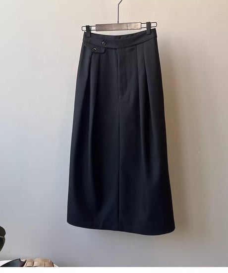 straight long tuck skirt　FL2730