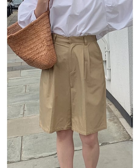 tucked bermuda pants　FL2068