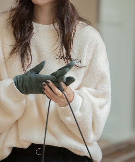 back logo boa fleece pullover /2color　FL3208