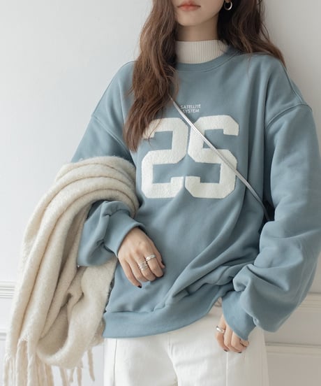 towel patch logo sweat pullover /2color　FL3199