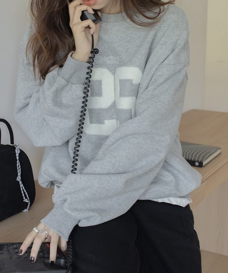 towel patch logo sweat pullover /2color　FL3199
