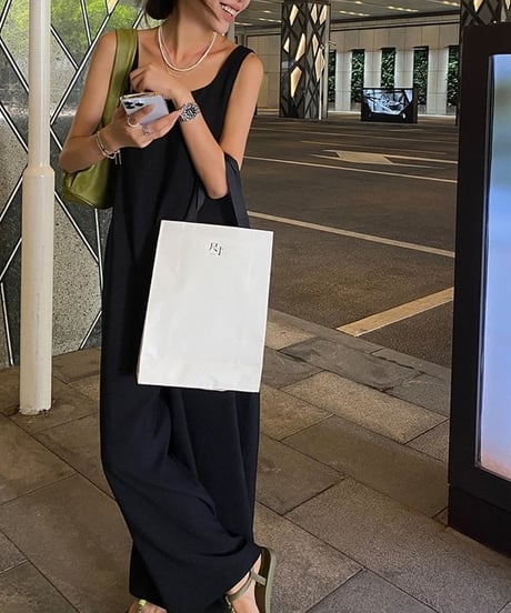 asymmetrical shoulder overalls　FL2432