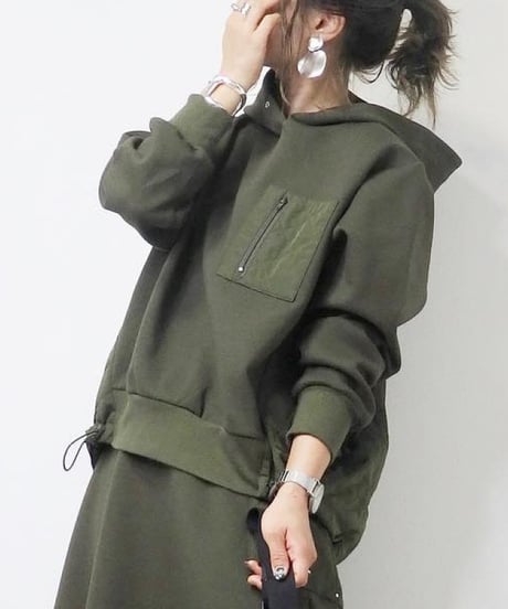hoodie skirt casual setup　FL3494