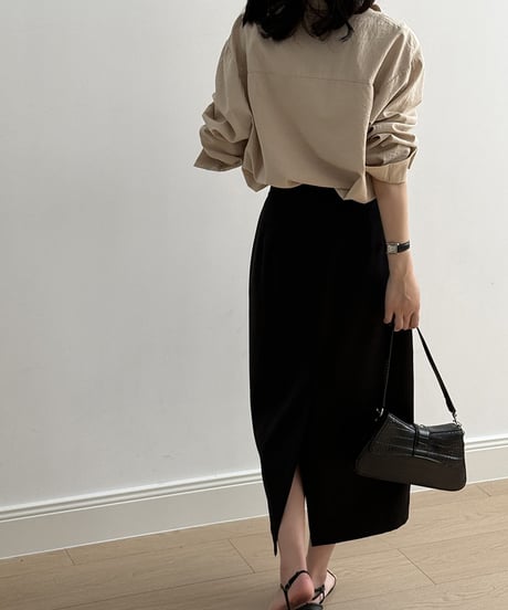 cocoon tuck skirt /2color　FL3339