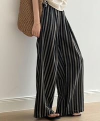 stripe wide pants  FL3356