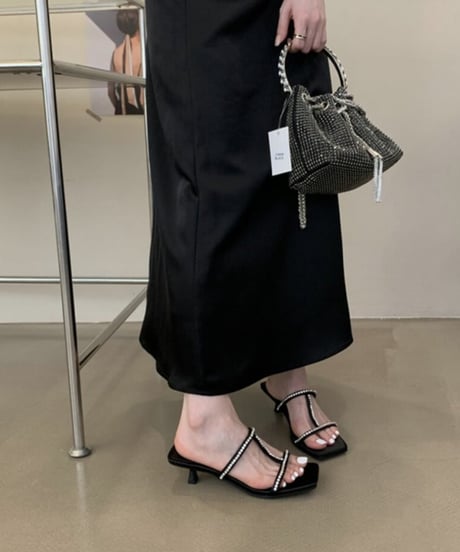 square toe stone sandals /3color　FL2121
