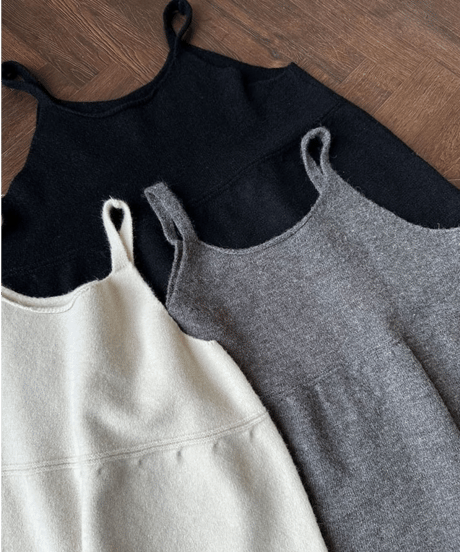 knit camisole tops /4color　FL3351