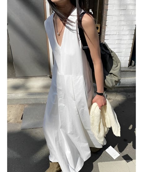 v-neck sleeveless dress /3color　FL2006