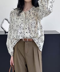 petite floral lace blouse　FL2188