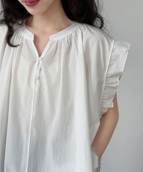 ruffle sleeve design blouse /3color  FL3453
