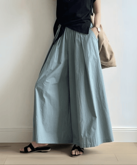 wide flare long skirt　FL3588
