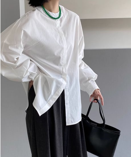 no color lanterns sleeve blouse /2colors　FL2805