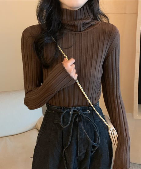 high neck pile pullover knit /6color　FL3140