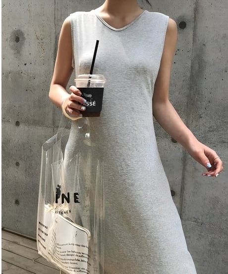 sleeveless maxi dress casual op /2color　FL3656