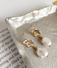 baroque pearl earrings　FL2346