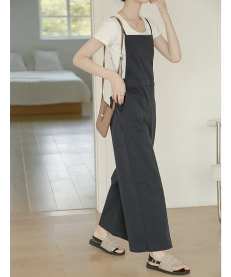 square neck casual salopette　FL2441
