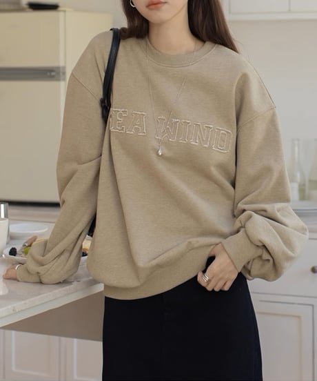 retro patch logo sweat pullover /2color　FL3327