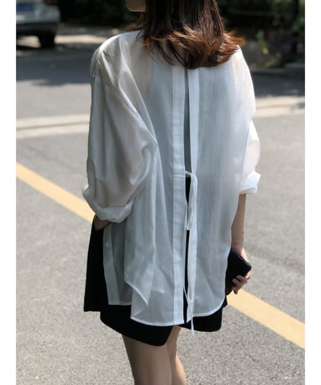 back split shirt /4color　FL2065