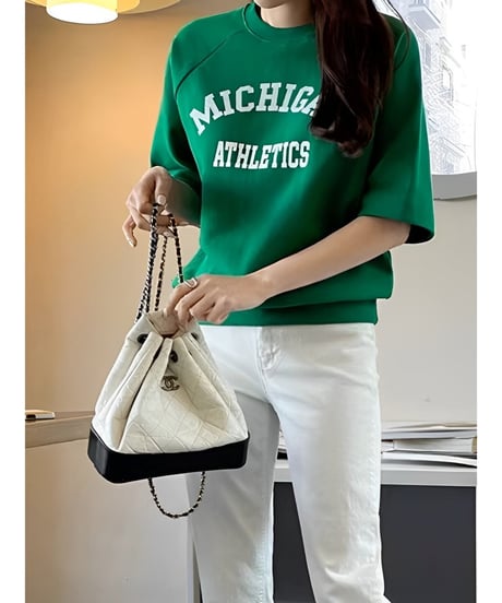 college logo raglan sleeve tee /3color　FL3408