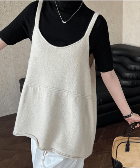 knit camisole tops /4color　FL3351