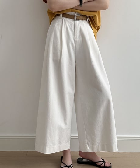 cotton wide pants /2color　FL3344