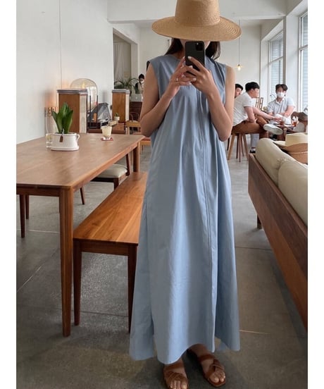 backless sleeveless dress /2color　FL2025