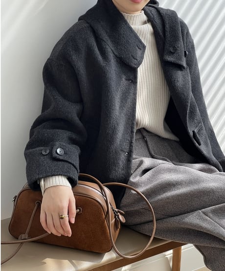 hooded short coat /3color　FL3019