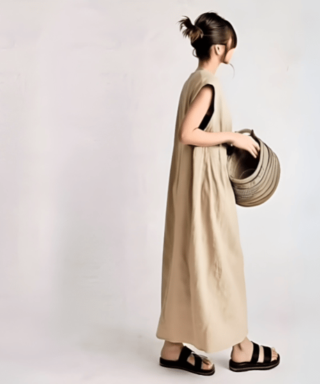 loose fit a-line dress　FL3472