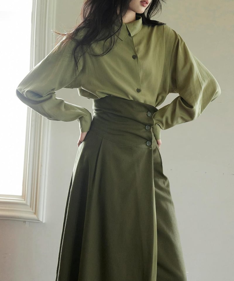 drape maxiskirt set-up FL3482 | Flosa