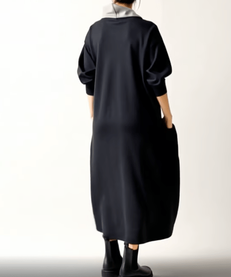 【即納品】relaxed colorblock dress　FL3516