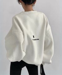 embroidered logo sweatshirt /3color　FL3262