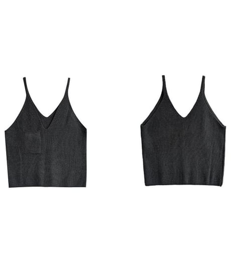 deep v-neck knit vest /3color　FL3473