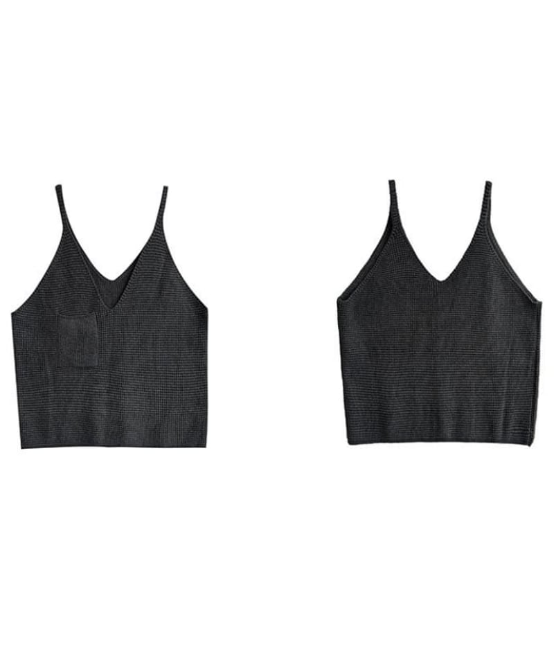 deep v-neck knit vest /3color FL3473 | Flosa