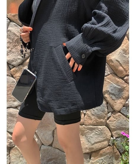 textured loose jacket 　FL2509
