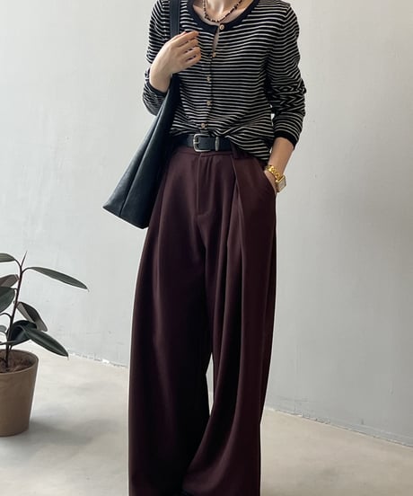 crew neck knit cardigan /5color　FL2819