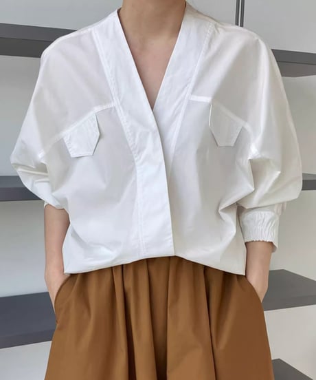 v-neck bat sleeve shirt /3color　FL2715