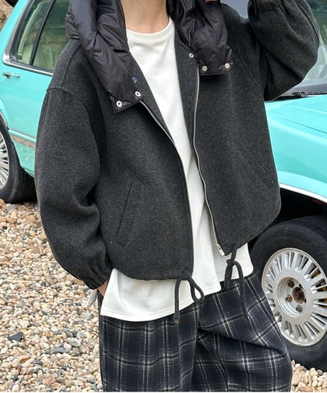 down hooded short blouson　FL3044