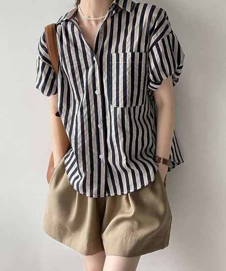 feminine border blouse　FL2139