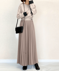 pleated skirt dress / 2color　FL3579