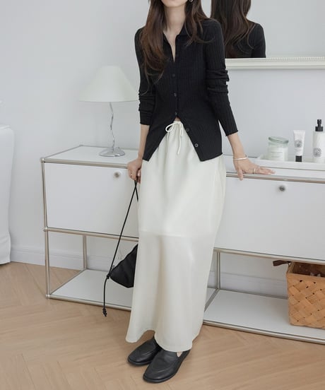 drawstring long skirt/2color　FL3300