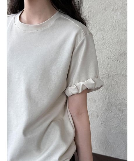 roll-up sleeve t-shirt /2color  FL3460