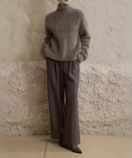 turtleneck pullover knit sweater /5color　FL3108