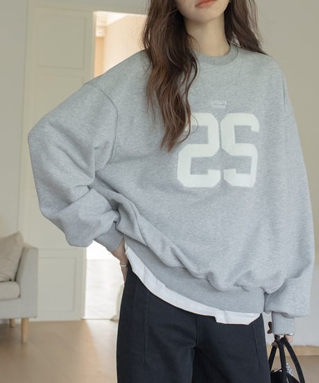 towel patch logo sweat pullover /2color　FL3199