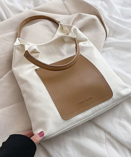 front pocket canvas 2-way bag /4color　FL2952